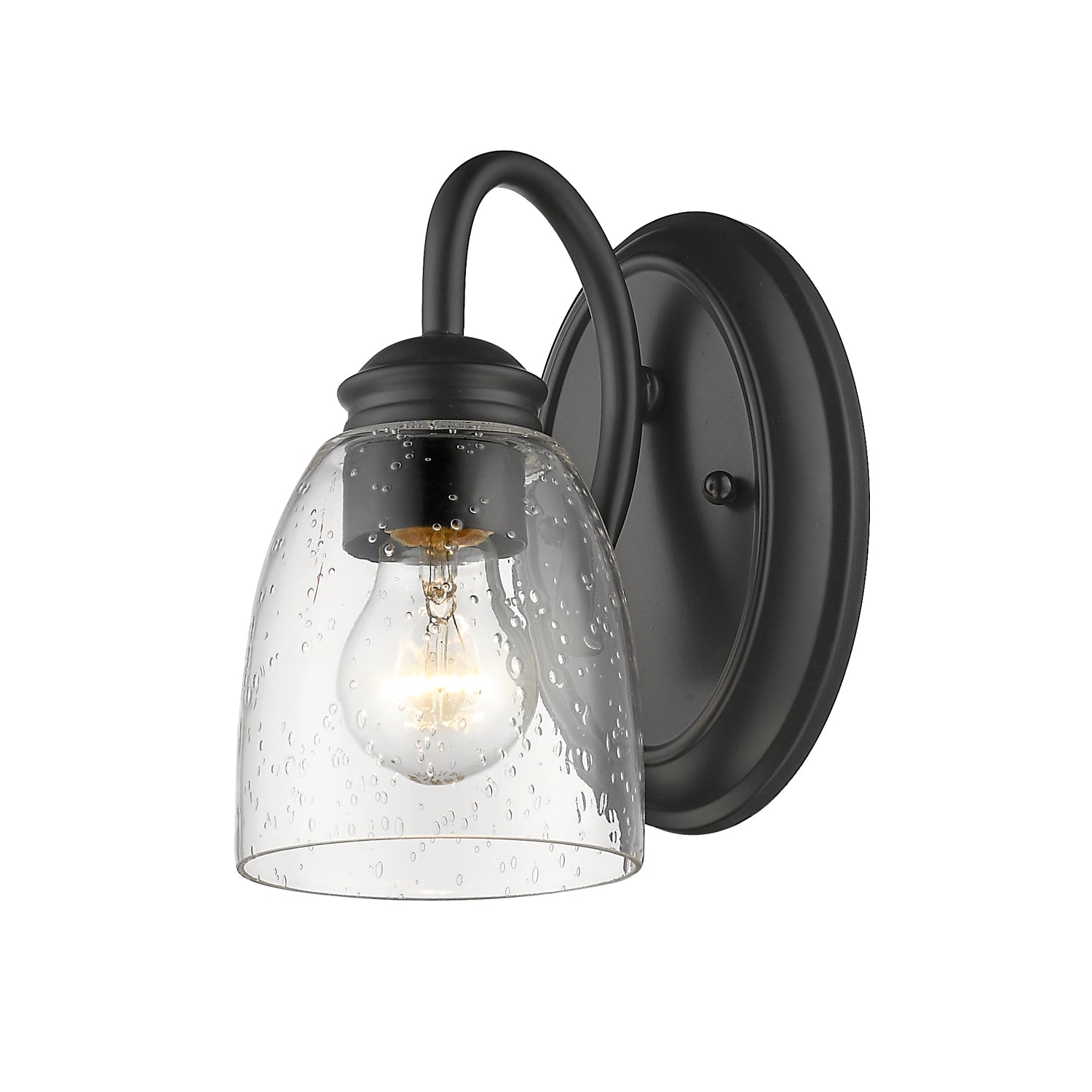 Golden Lighting Parrish 1-light Vanity in Matte Black - - Golden Lighting