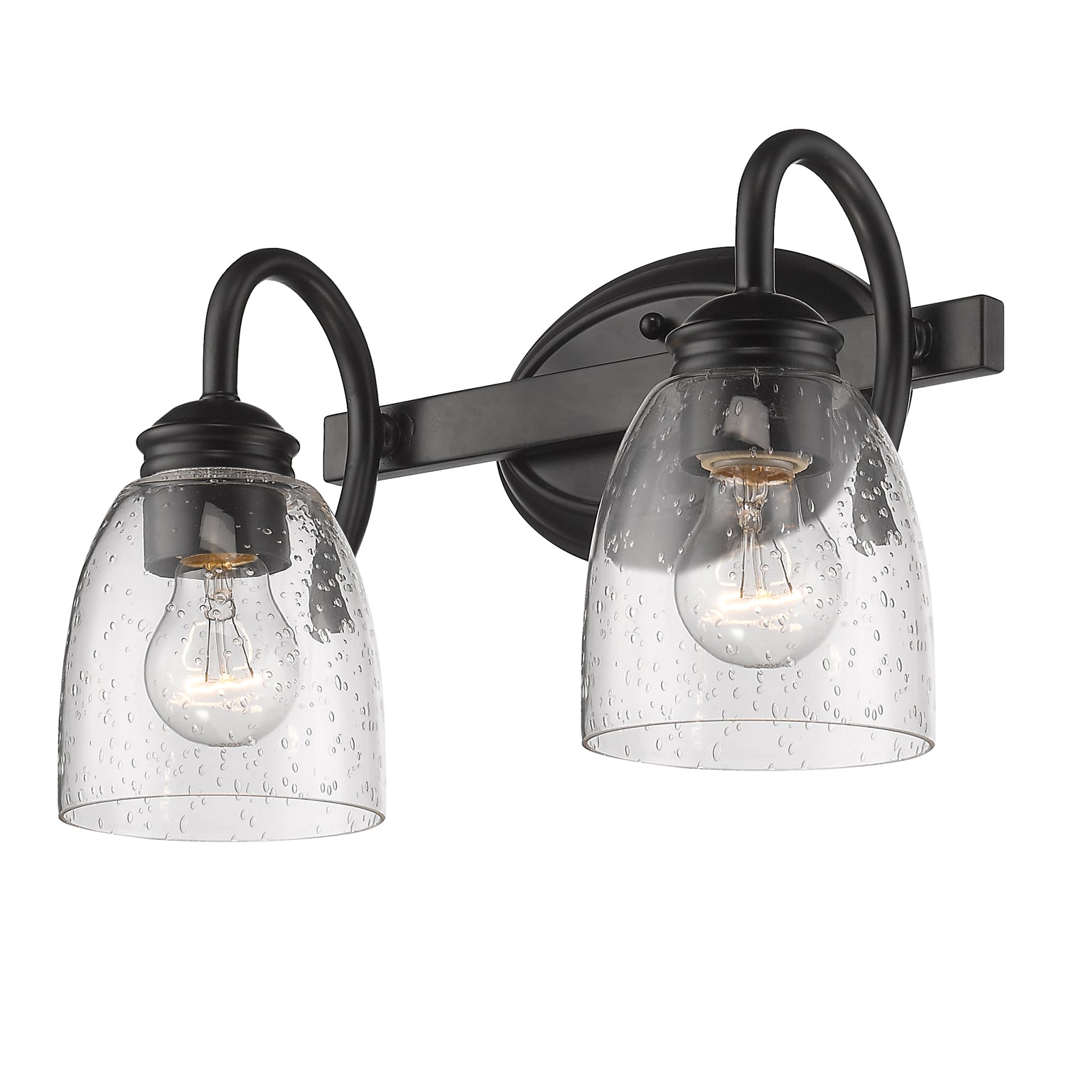 Golden Lighting Parrish 2-light Vanity in Matte Black - - Golden Lighting