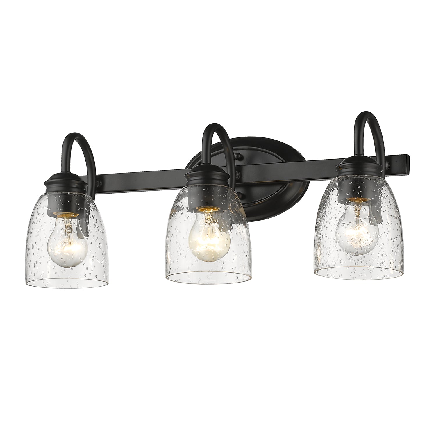 Golden Lighting Parrish 3-light Vanity in Matte Black - - Golden Lighting