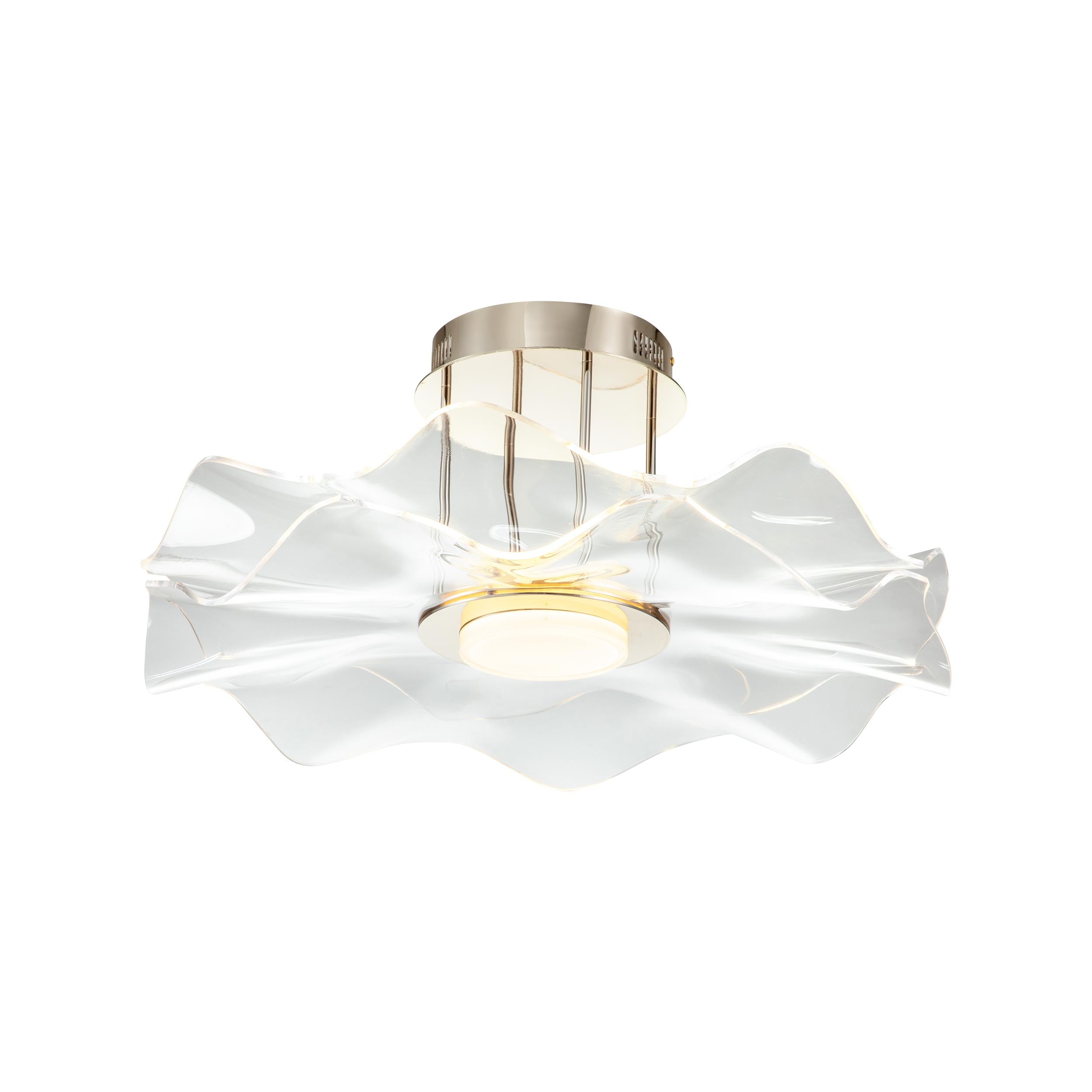 Golden Lighting Vetrina Integrated LED Semi-Flush Mount in Light Gold - - Golden Lighting