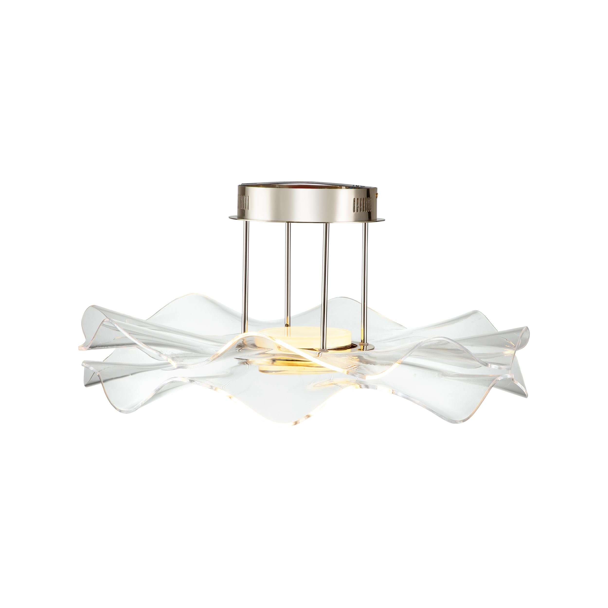 Golden Lighting Vetrina Integrated LED Semi-Flush Mount in Light Gold - - Golden Lighting
