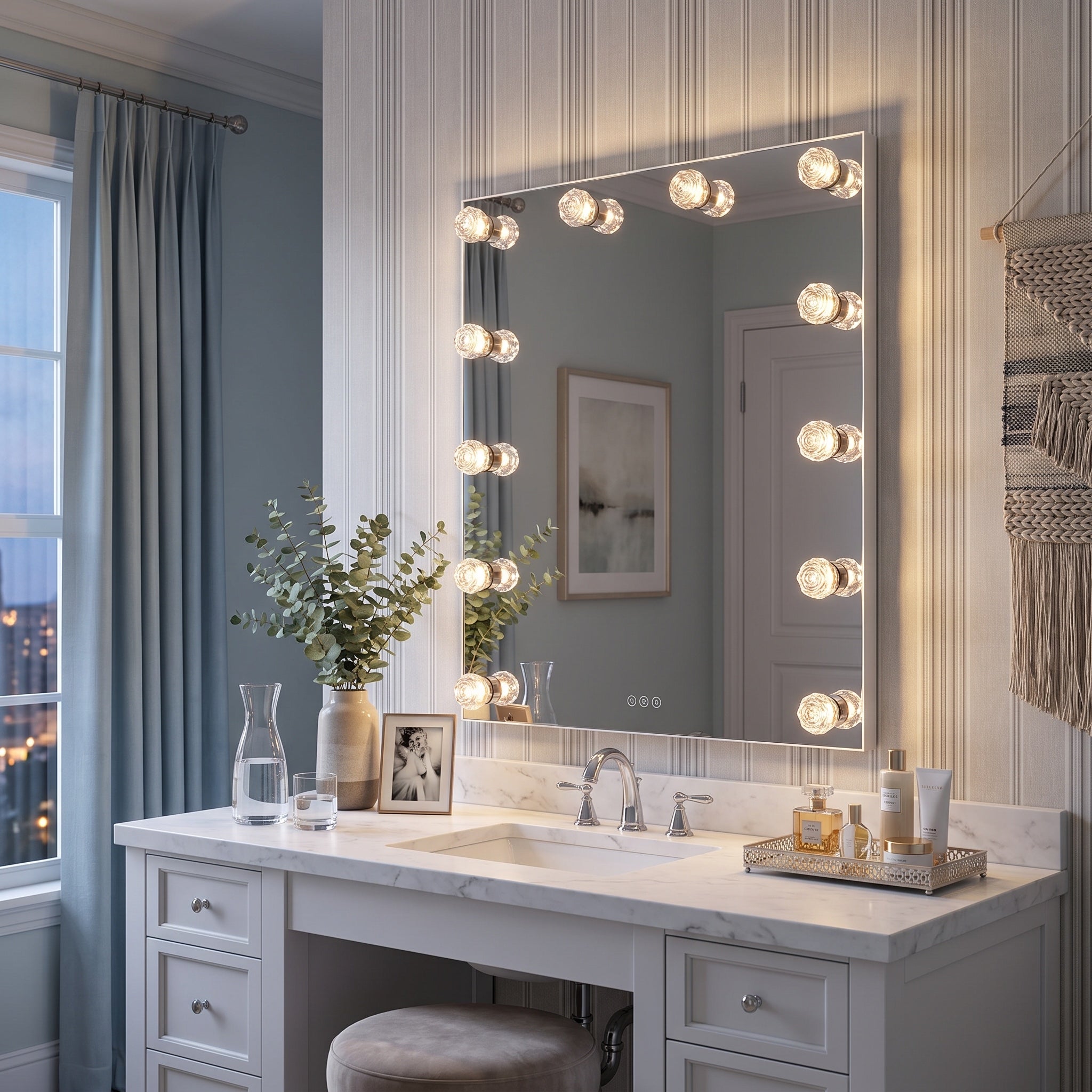 rose gold mirror dressing table Starlight LED 30in with Glass Diffusers How to Wear the brand_Maggie Sottero Easy assembly Fabric:100% Linen