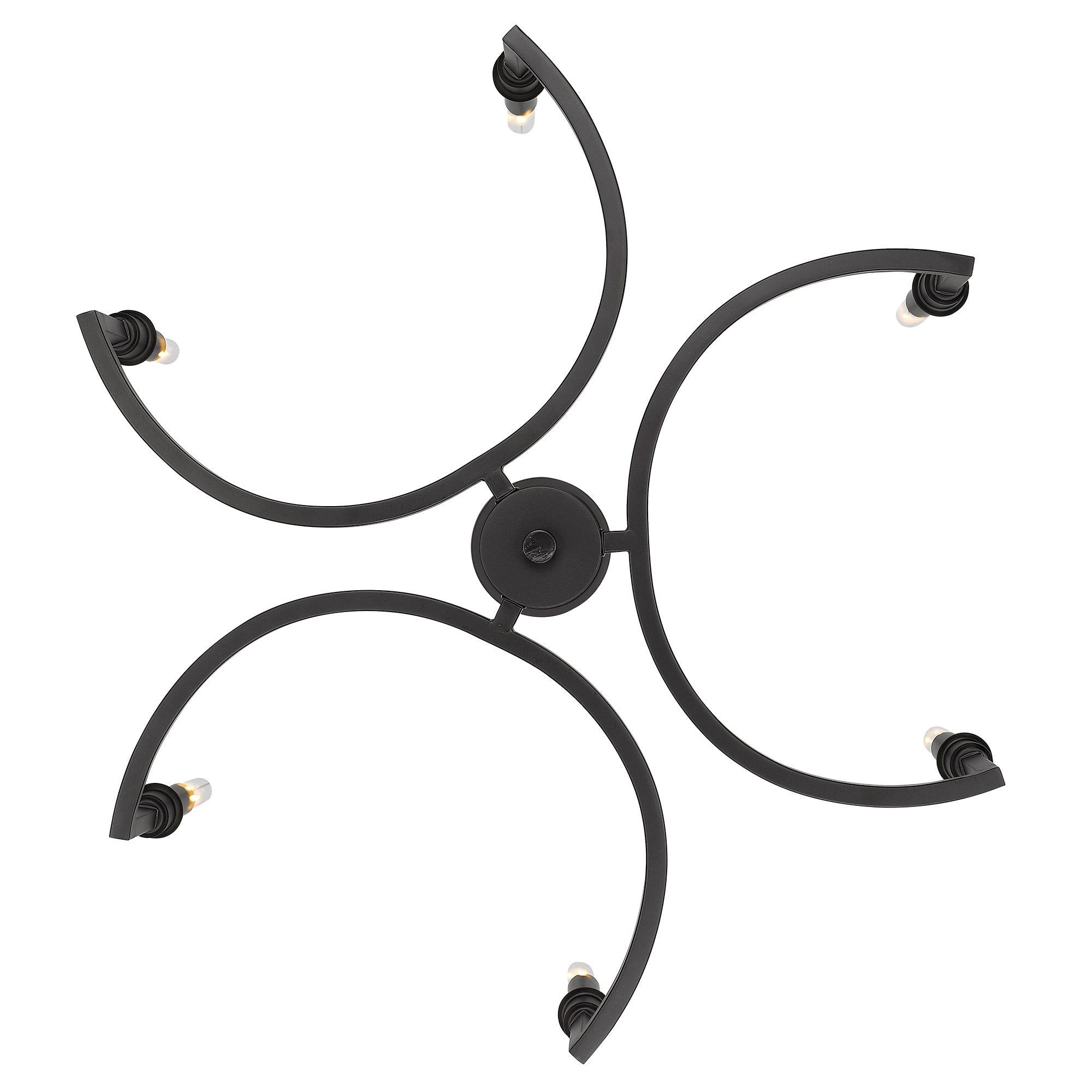 Golden Lighting Ellyn 6-light Chandelier in Matte Black - - Golden Lighting
