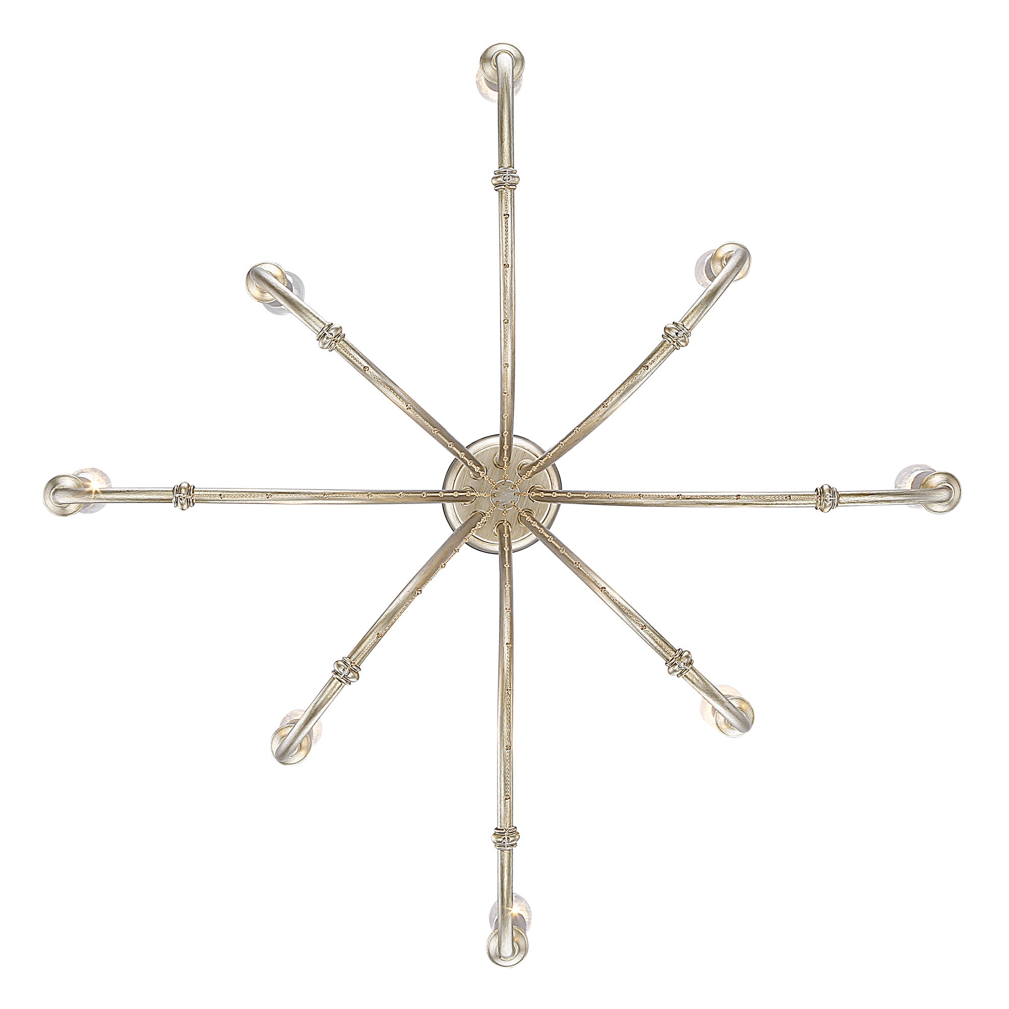 Golden Lighting Kamila 8-light Chandelier in White Gold - - Golden Lighting