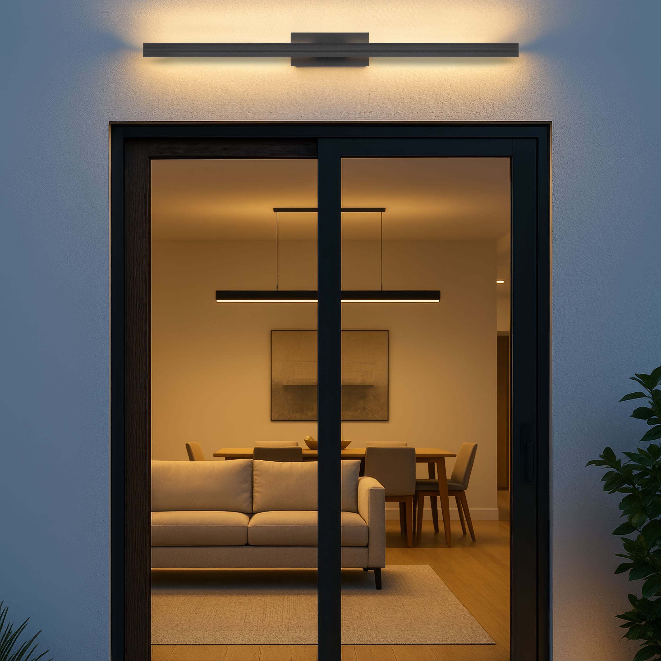 Golden Lighting Enso Integrated LED 51" Outdoor Wall in Textured Black