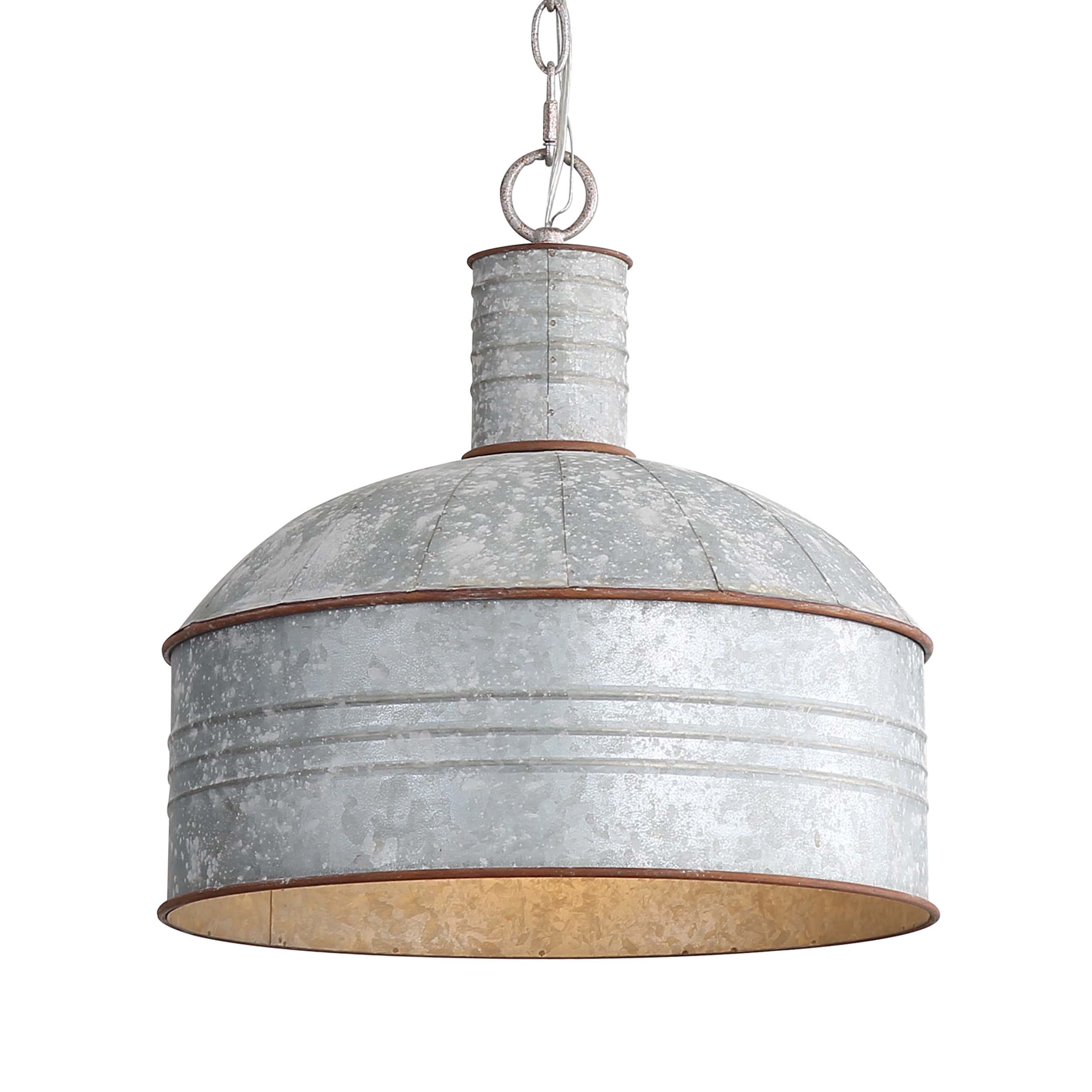 Tinsmith 1-light Pendant in Aged Galvanized Steel
