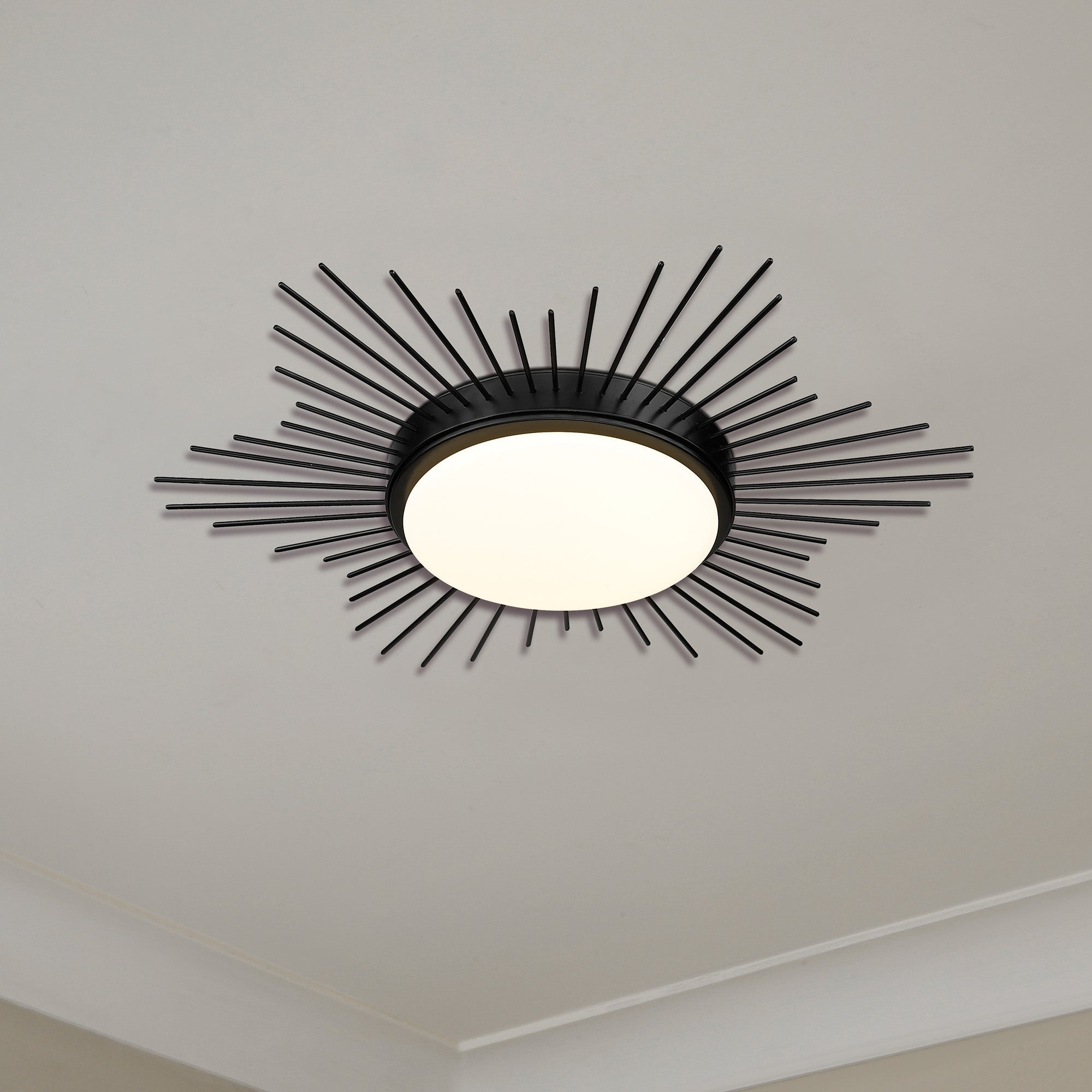 Kieran Integrated LED 18in Flush Mount in Matte Black