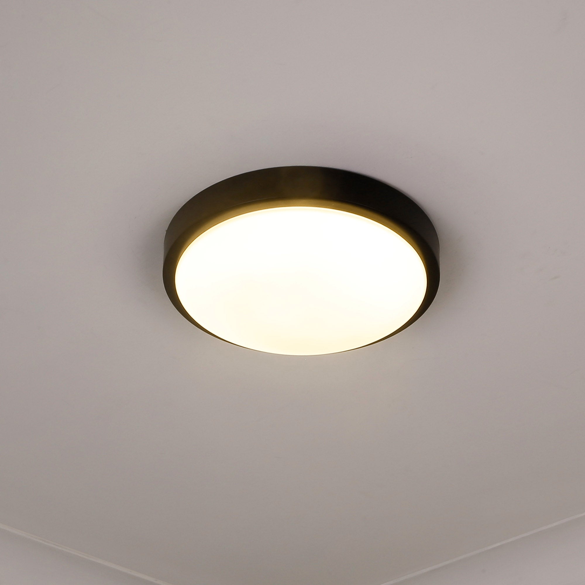 Golden Lighting Gabi Integrated LED 10in Flush Mount in Matte Black - - Golden Lighting