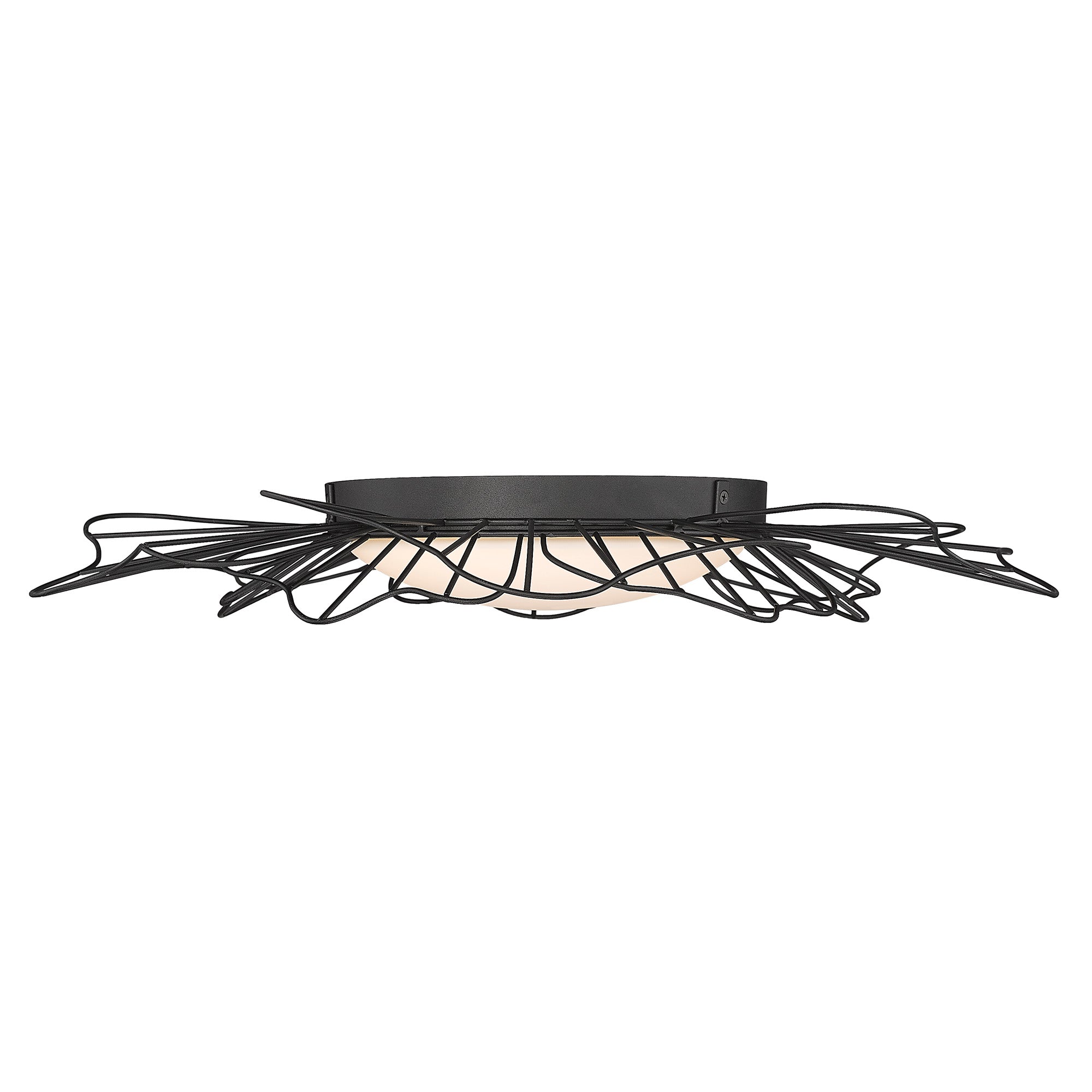 Golden Lighting Yasmin Integrated LED Flush Mount in Natural Black - - Golden Lighting