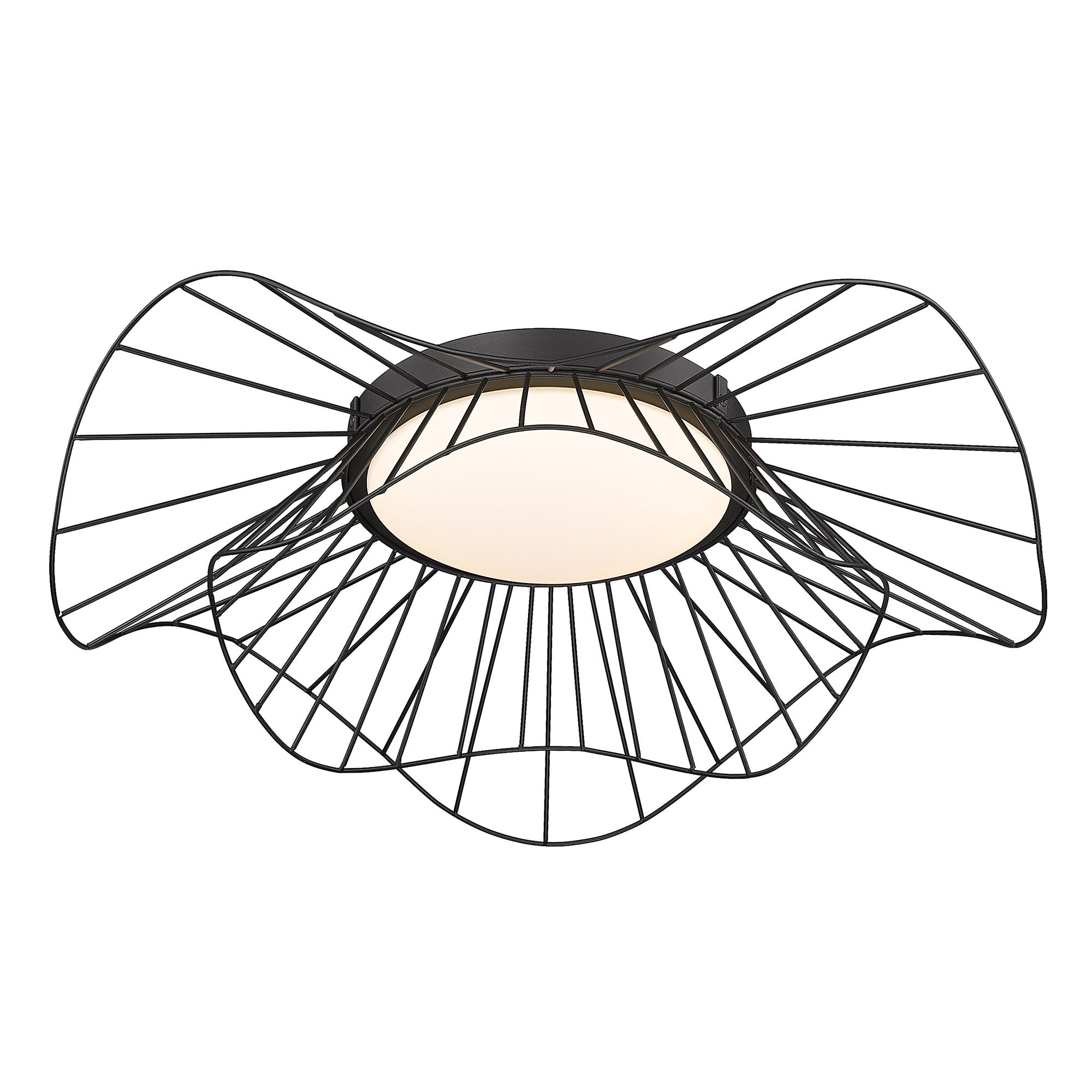 Golden Lighting Elena Integrated LED Flush Mount in Natural Black