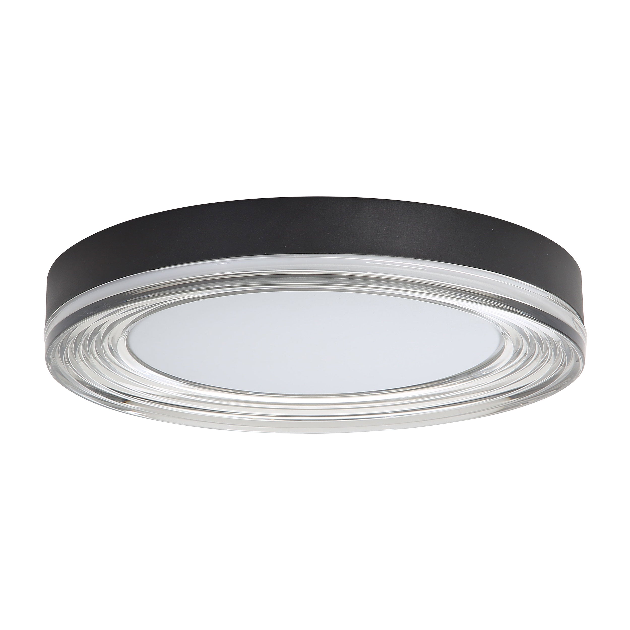 Ondulada Integrated LED 16in Flush Mount in Sand Black and Smoky Acrylic