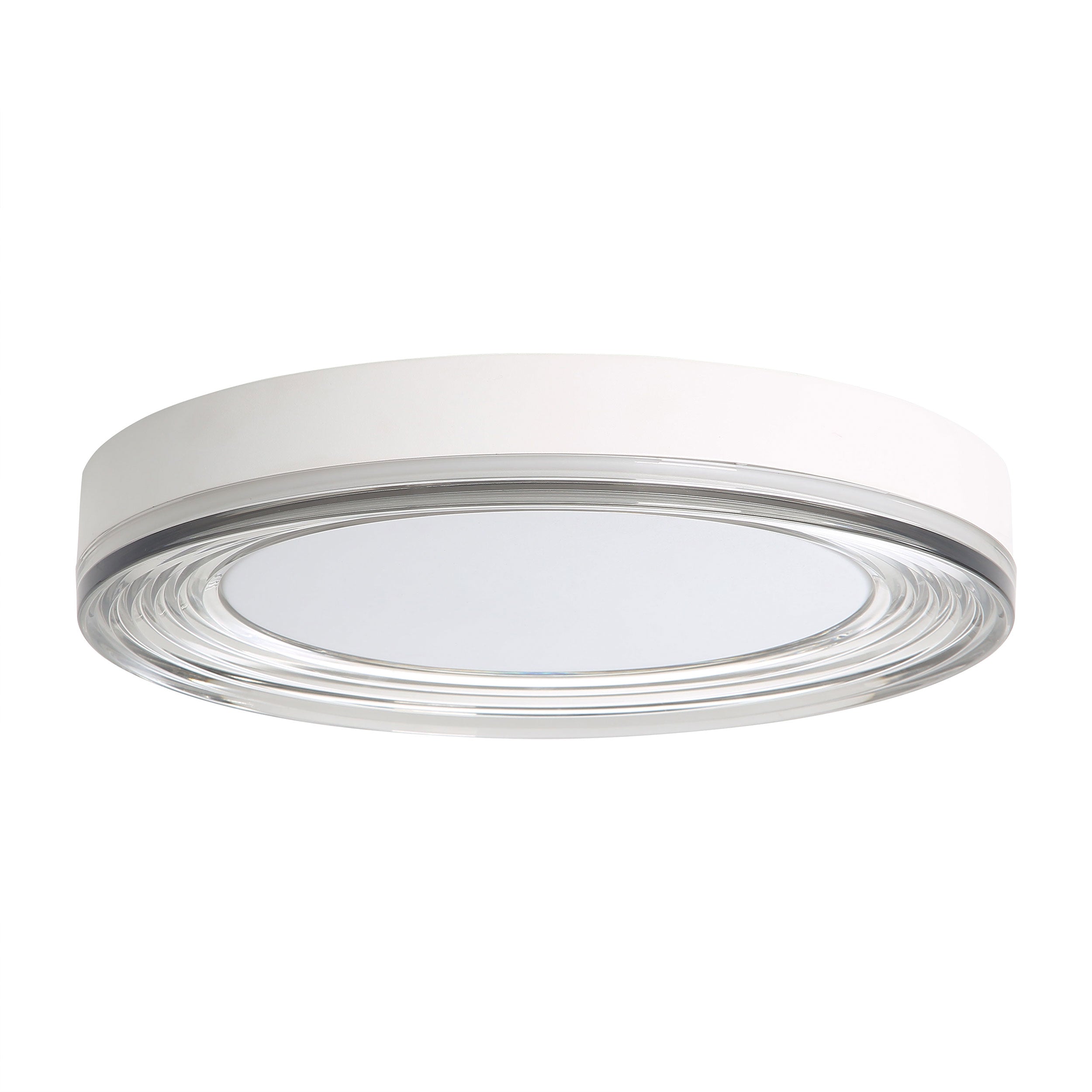 Ondulada Integrated LED 16in Flush Mount in Sand White and Smoky Acrylic, alternate view - Golden Lighting