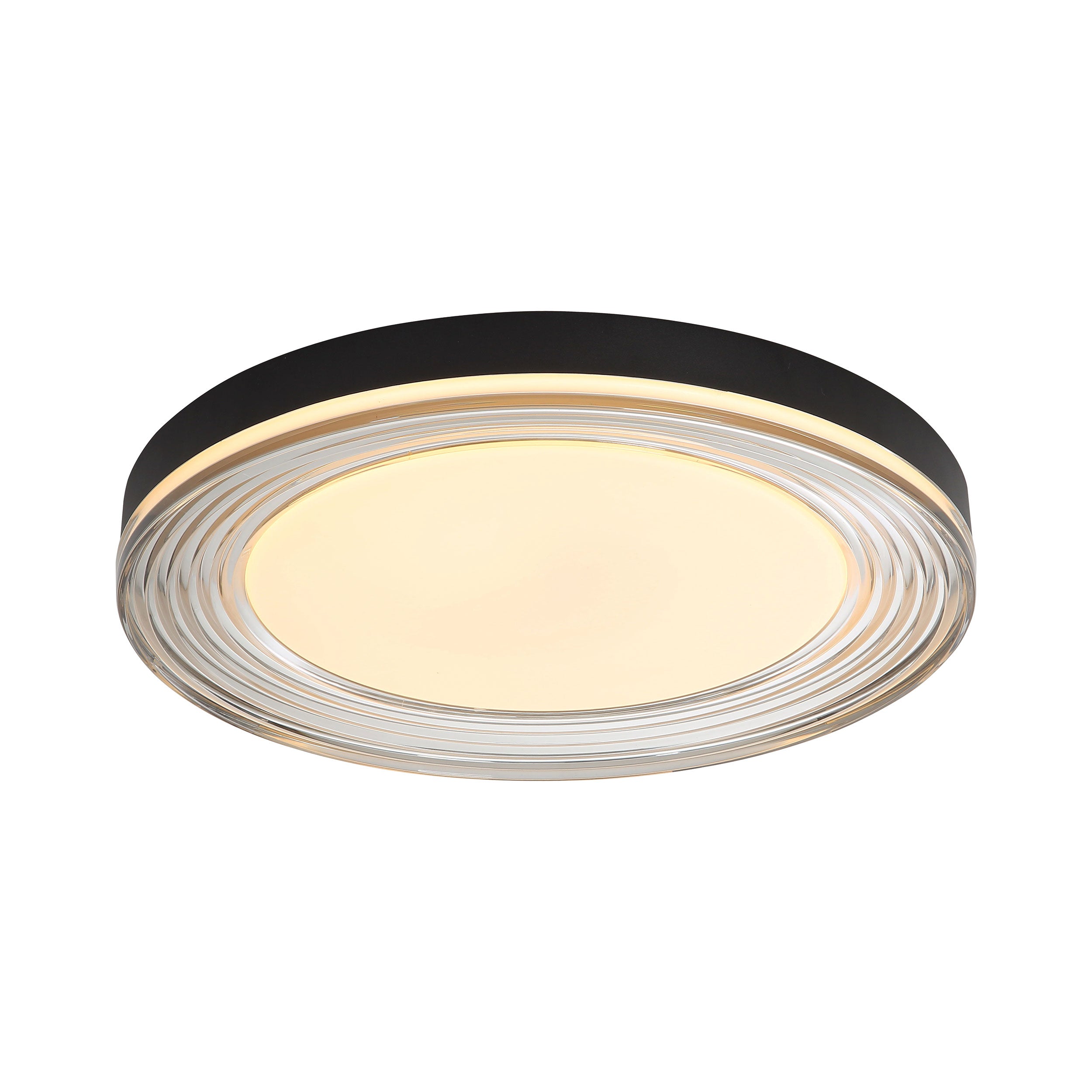 Ondulada Integrated LED 20in Flush Mount in Sand Black and Smoky Acrylic