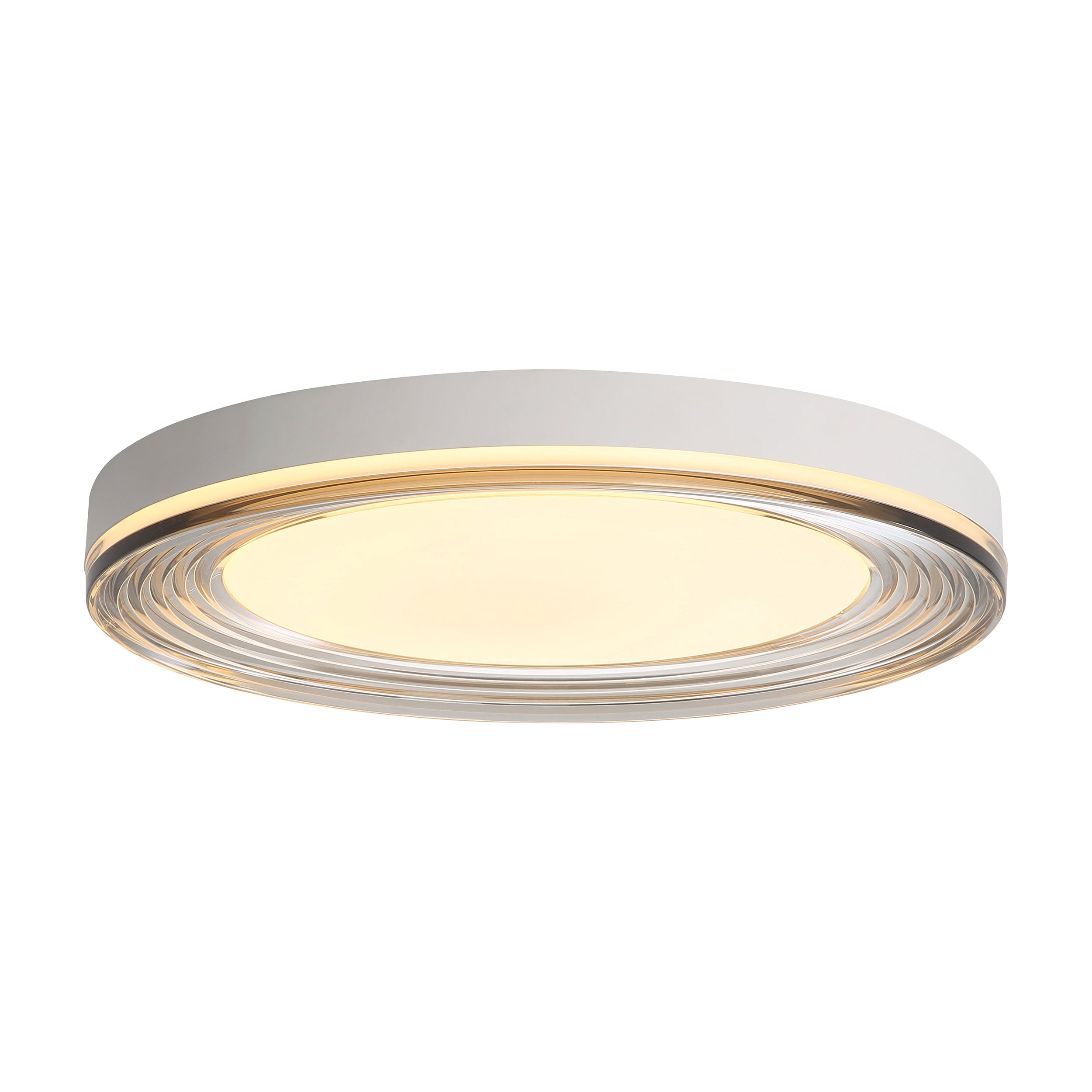 Ondulada Integrated LED 20in Flush Mount in Sand White and Smoky Acrylic
