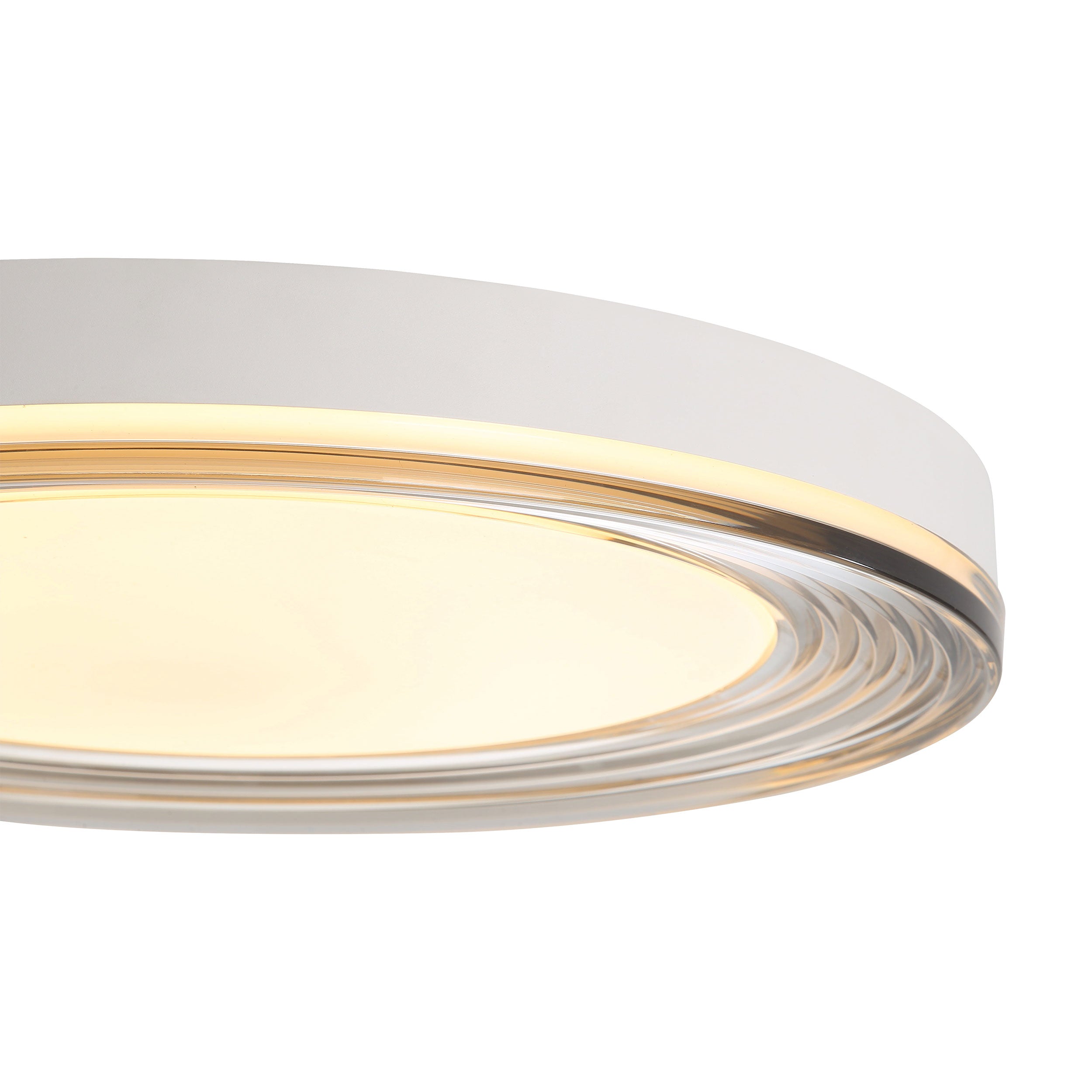 Ondulada Integrated LED 20in Flush Mount in Sand White and Smoky Acrylic, alternate view - Golden Lighting