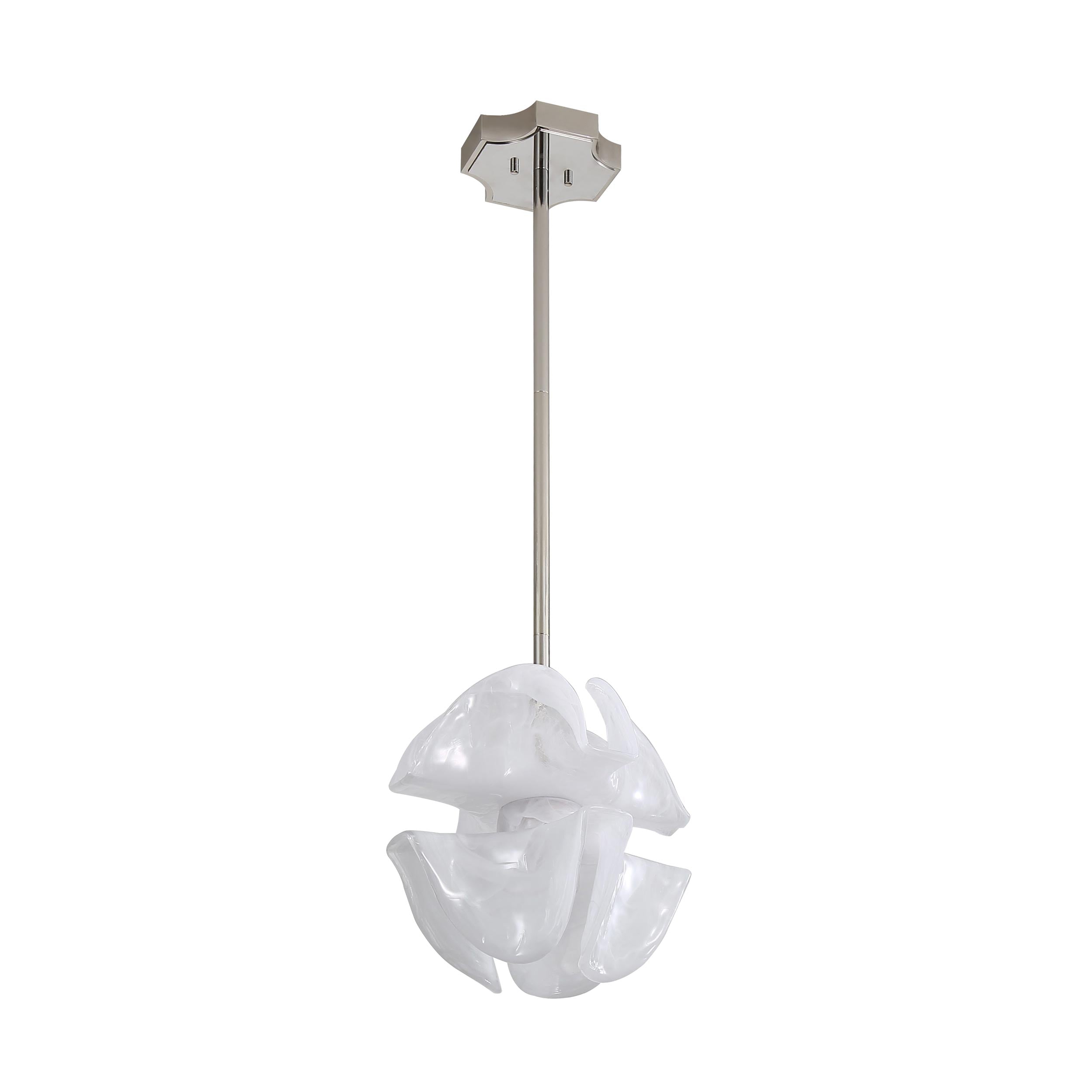 Golden Lighting Glacier Integrated LED Pendant in Polished Nickel - - Golden Lighting