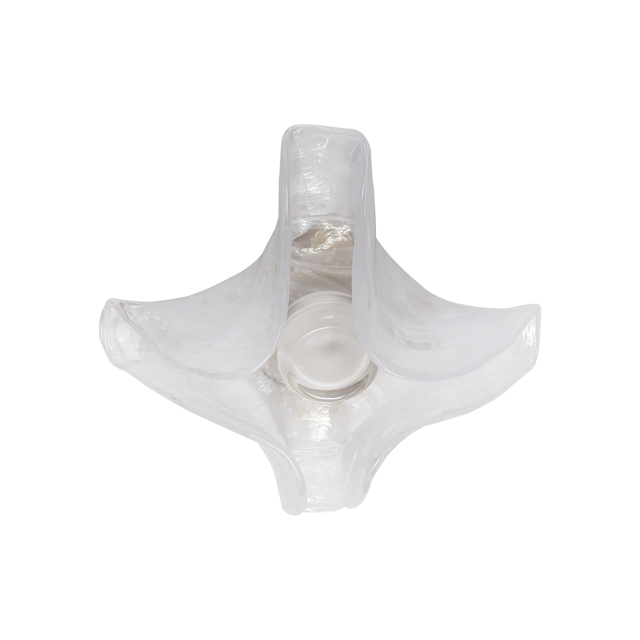 Golden Lighting Glacier Integrated LED Flush Mount in Polished Nickel - - Golden Lighting