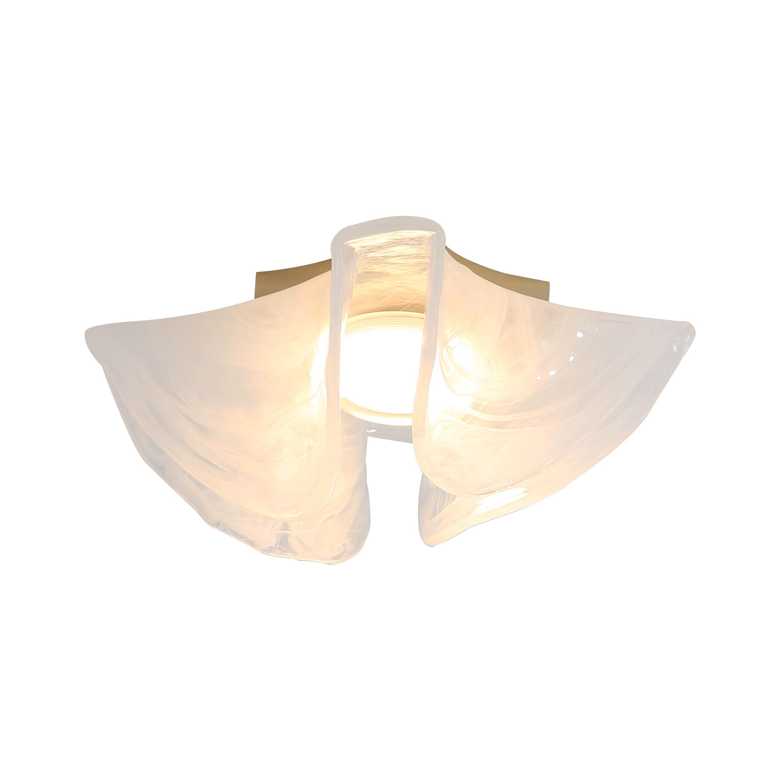 Golden Lighting Glacier Integrated LED Flush Mount in Polished Nickel - - Golden Lighting