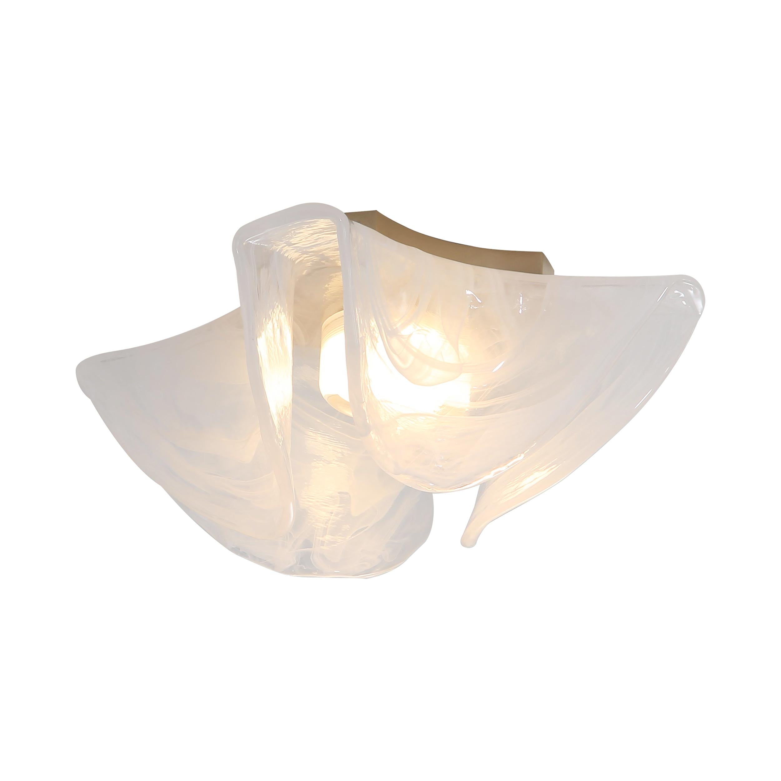 Golden Lighting Glacier Integrated LED Flush Mount in Polished Nickel