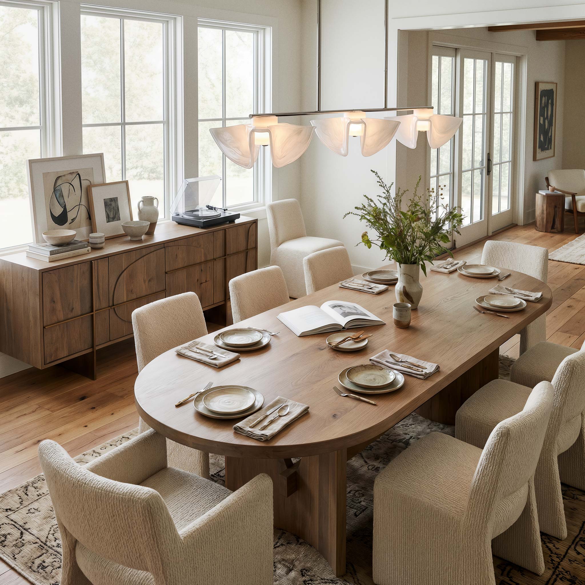 Golden Lighting Glacier Integrated LED Island Light in Polished Nickel - - Golden Lighting