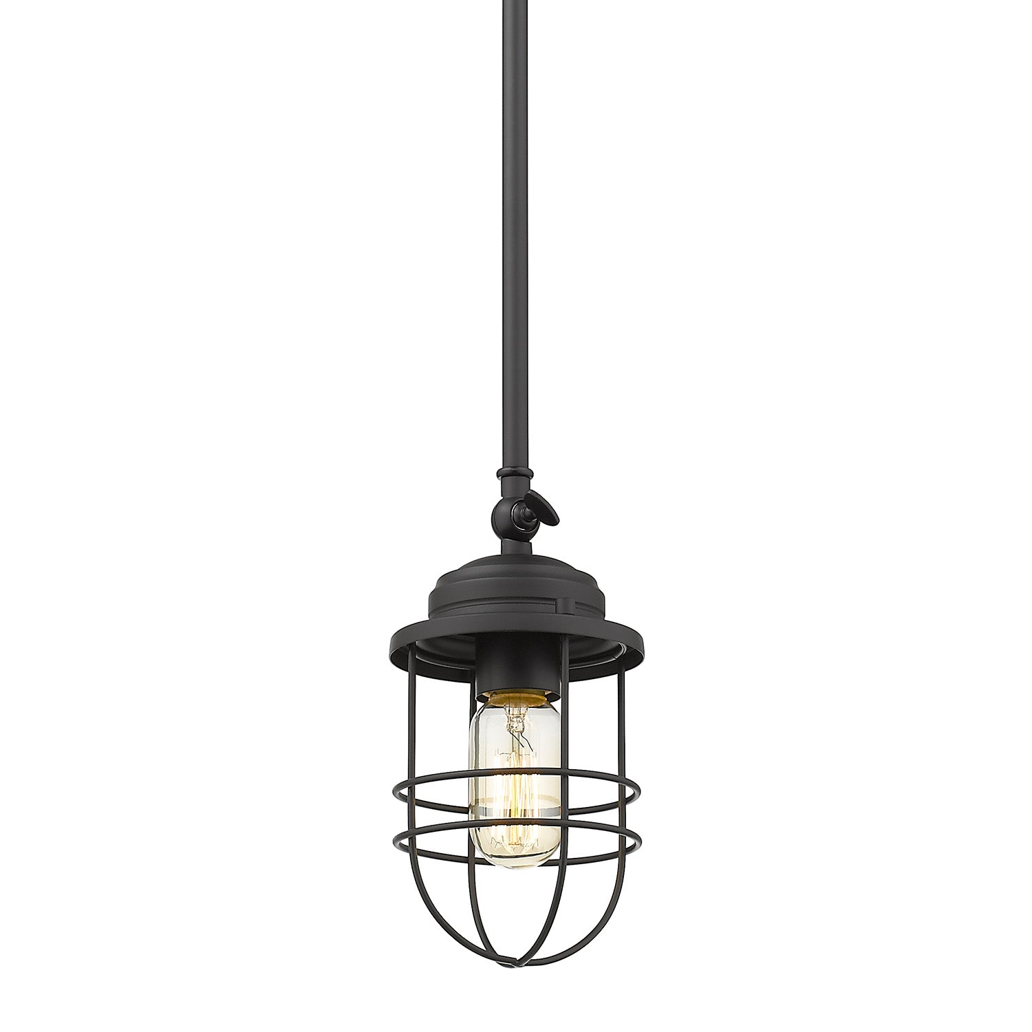 Golden Lighting Seaport 1-light Pendant in Matte Black - - Golden Lighting