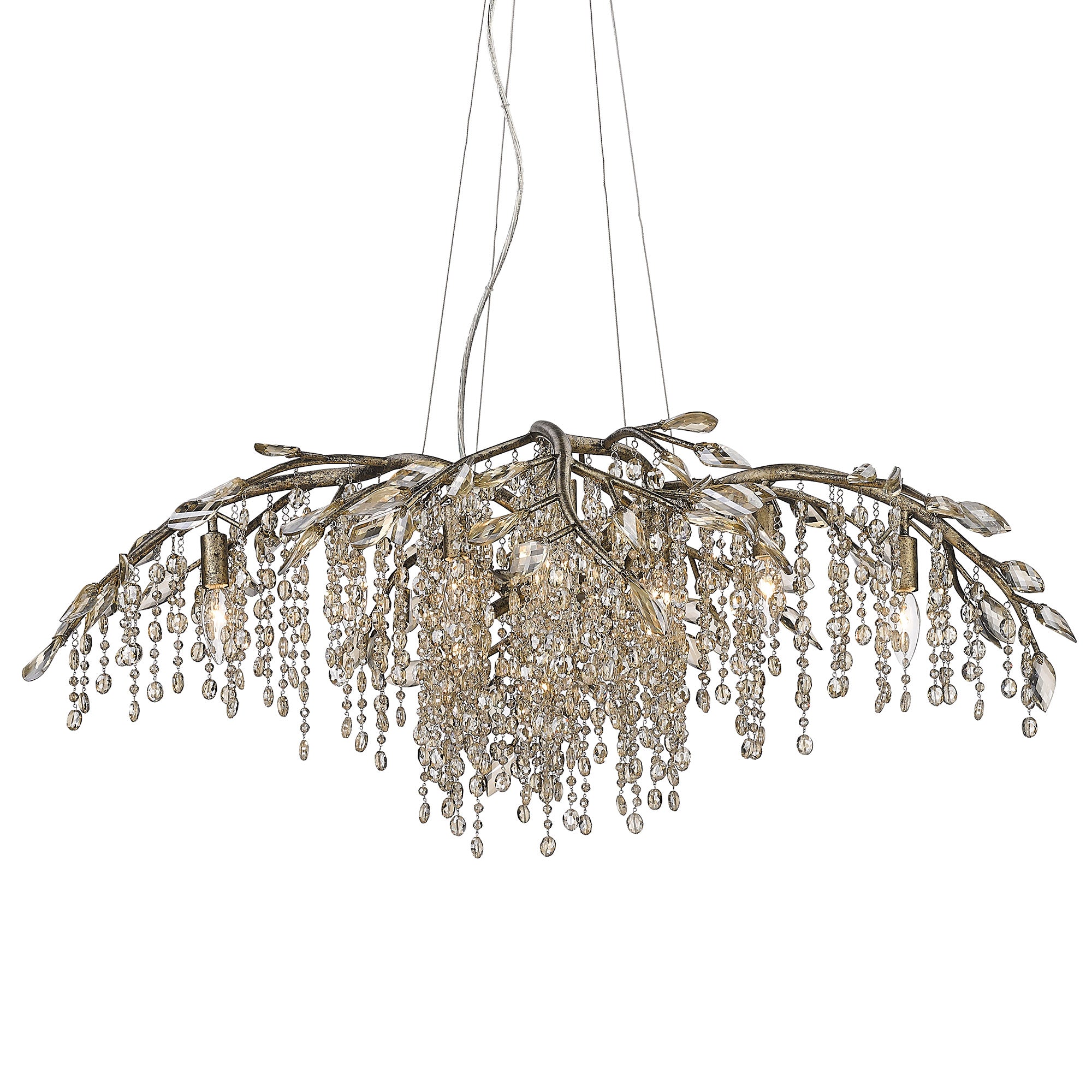 Ziva by Golden Lighting Autumn Twilight 12-light Chandelier in Mystic Gold