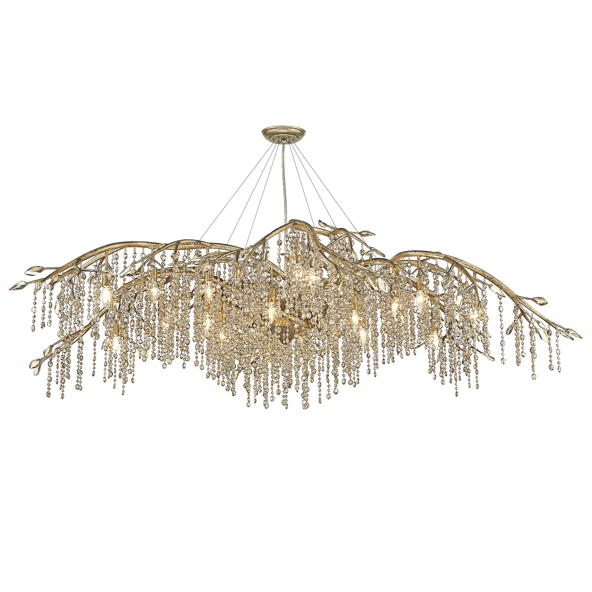 Ziva by Golden Lighting Autumn Twilight 24-light Chandelier in Mystic Gold - - Golden Lighting