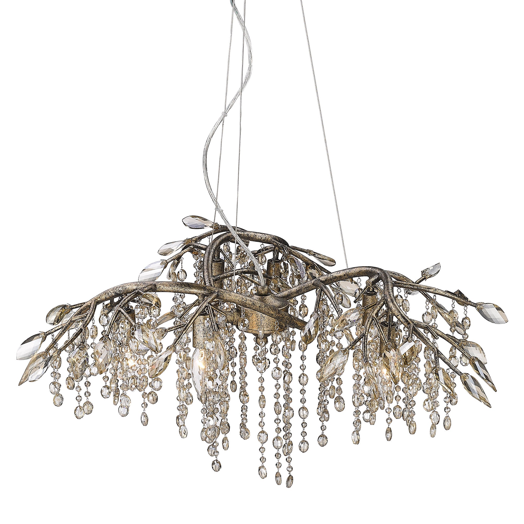 Ziva by Golden Lighting Autumn Twilight 6-light Chandelier in Mystic Gold - - Golden Lighting