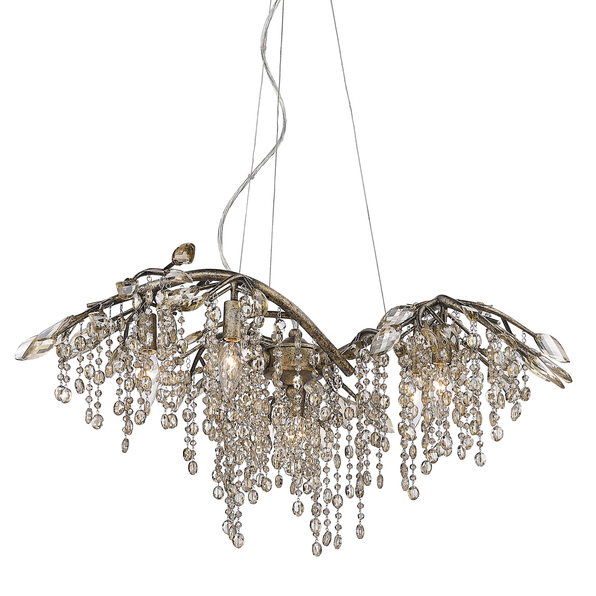 Ziva by Golden Lighting Autumn Twilight 6-light Chandelier in Mystic Gold