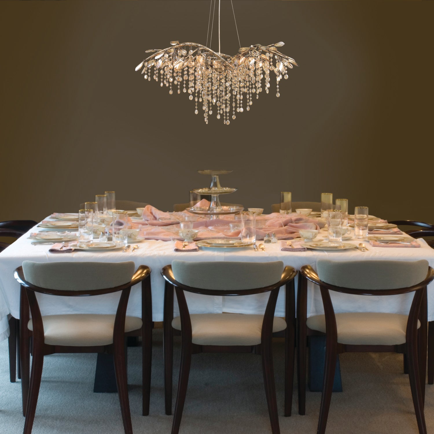 Ziva by Golden Lighting Autumn Twilight 6-light Chandelier in Mystic Gold