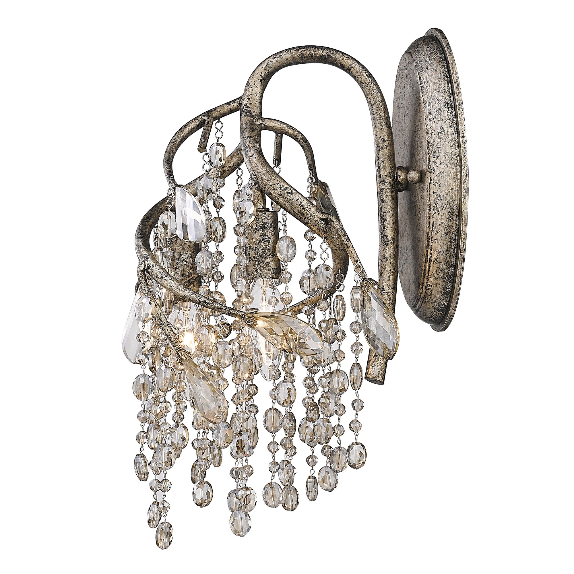 Ziva by Golden Lighting Autumn Twilight 2-light Wall Sconce in Mystic Gold - - Golden Lighting