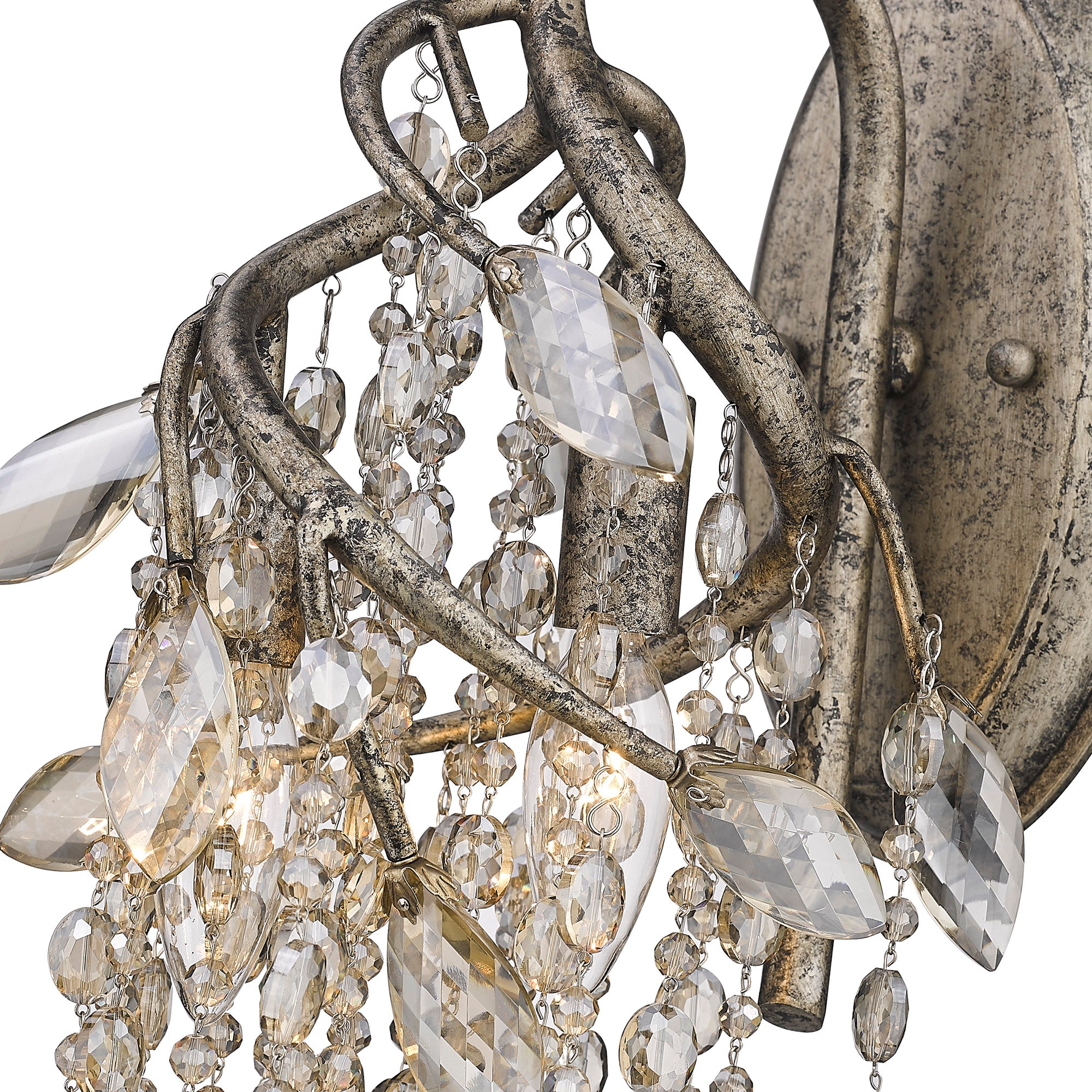 Ziva by Golden Lighting Autumn Twilight 2-light Wall Sconce in Mystic Gold - - Golden Lighting