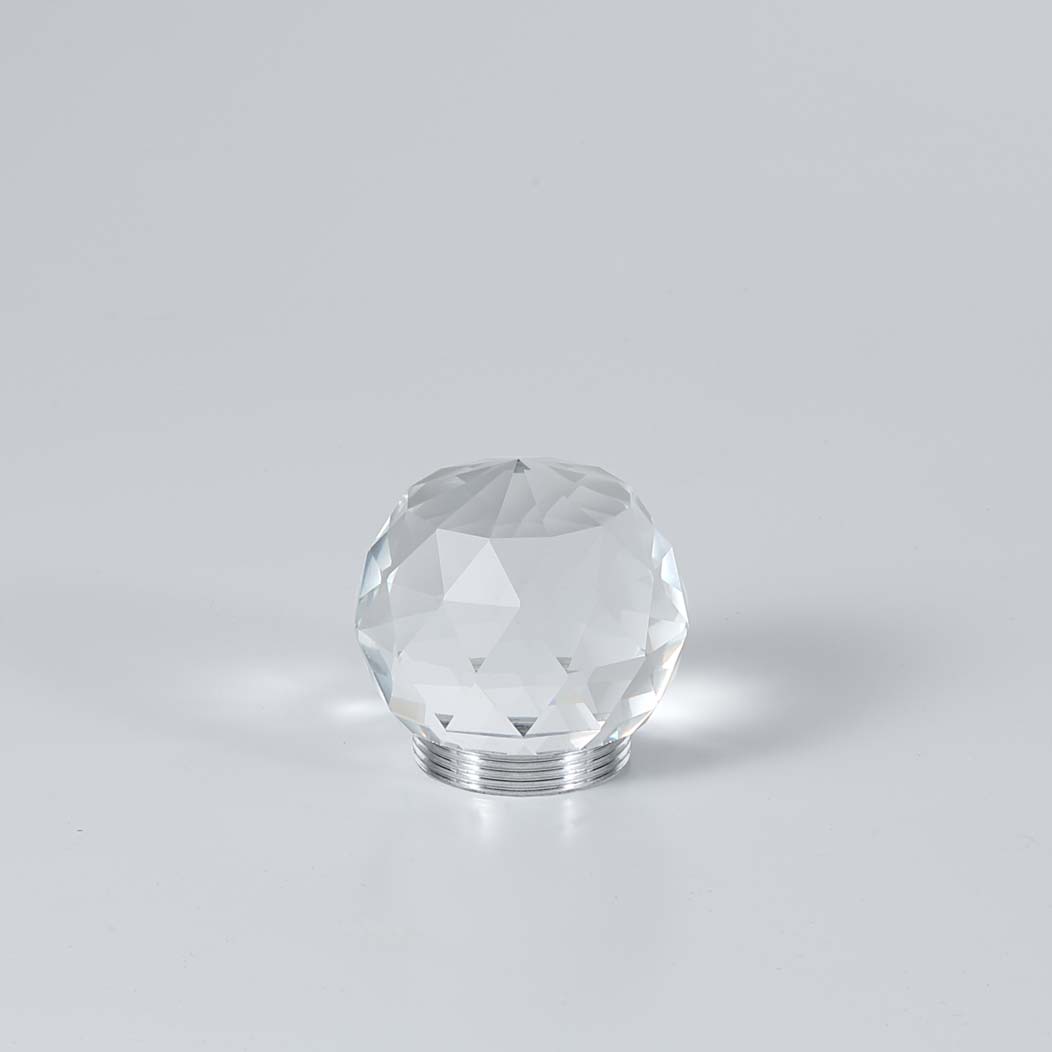 Starlight LED Mirror Clear faceted crystal diffuser on a light gray background