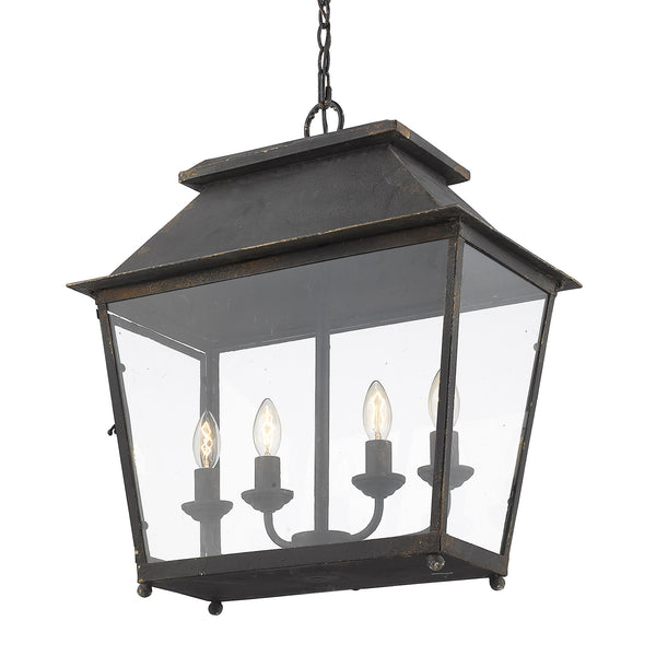 Black & Gold Metal Lantern 4 Asstd.