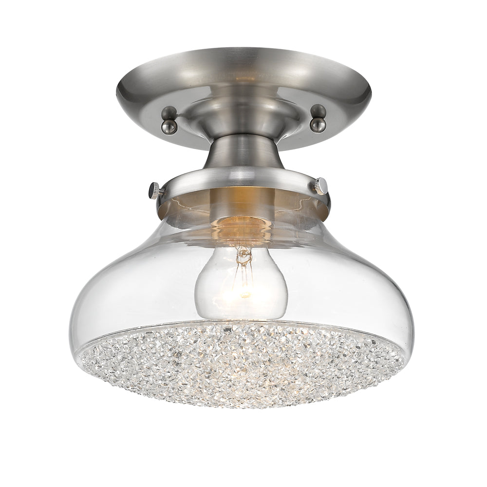 Asha Semi-Flush - Small Glass - - Golden Lighting