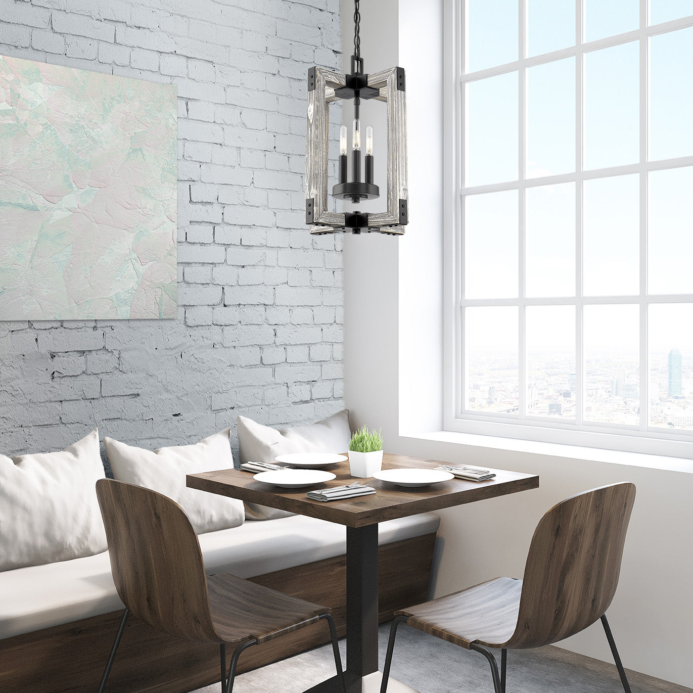 Lowell 3 Light Pendant - - Golden Lighting