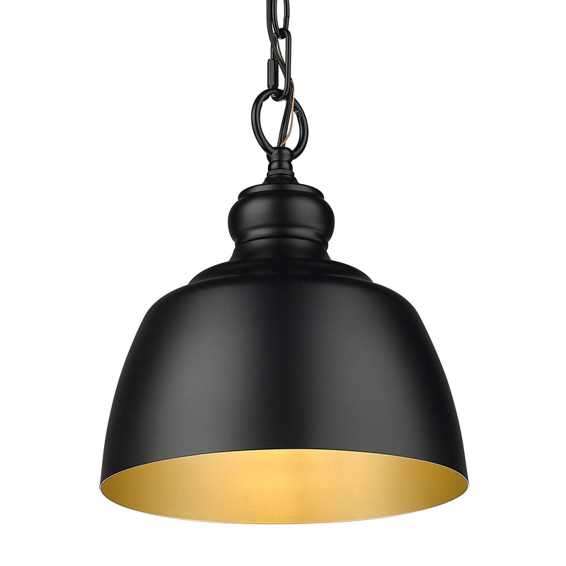 Holmes Mini Pendant - Matte Black - Golden Lighting
