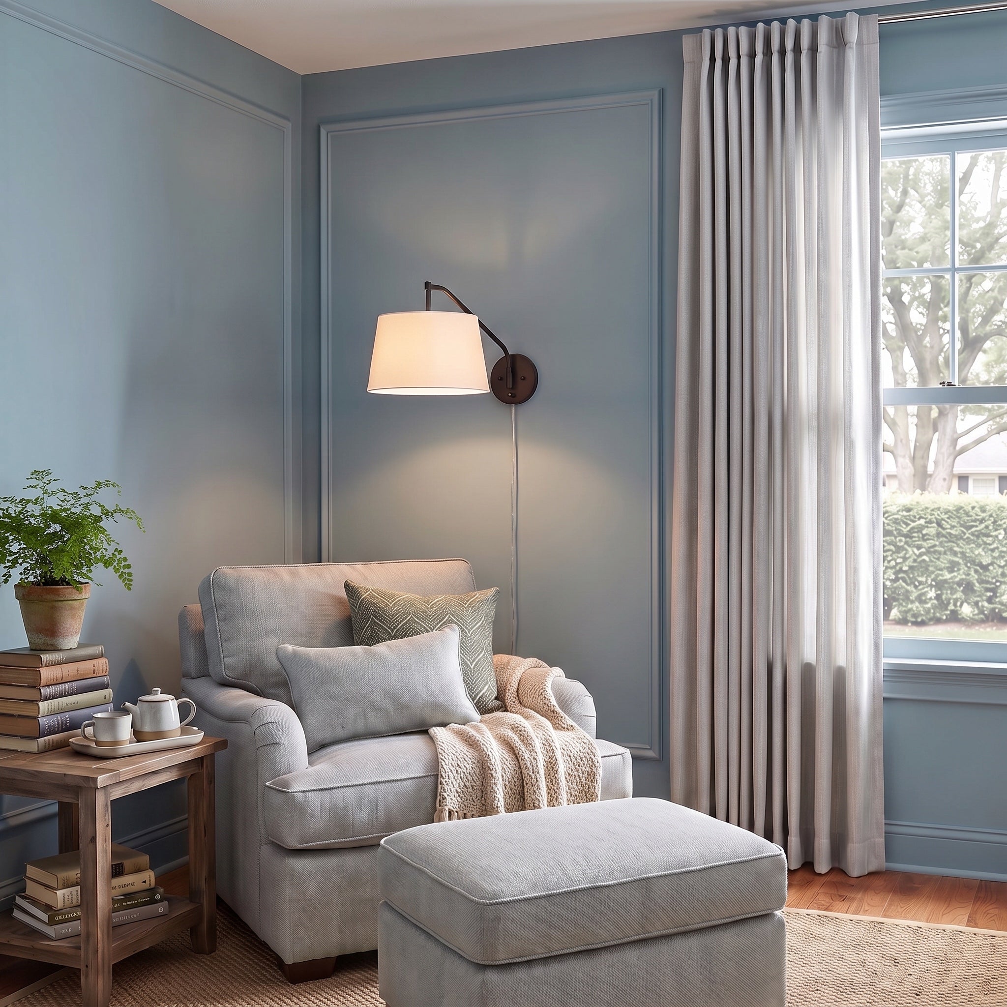 Ryleigh Transitional Swing Arm Wall Lamp by Golden Lighting
