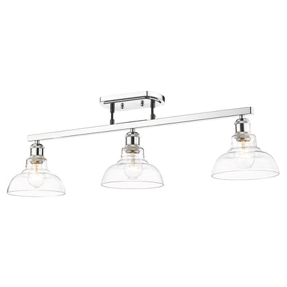 Yep by Golden Lighting Carver 3-light Semi-Flush Mount in Chrome