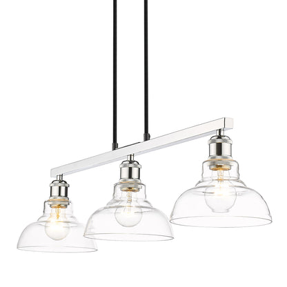 Yep by Golden Lighting Carver 3-light Semi-Flush Mount in Chrome - - Golden Lighting