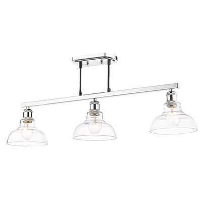 Yep by Golden Lighting Carver 3-light Semi-Flush Mount in Chrome - - Golden Lighting