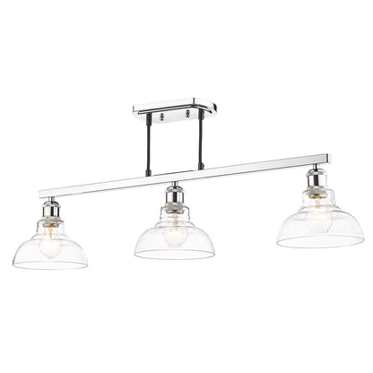 Carver 3-Light Semi-Flush in Chrome - - Golden Lighting