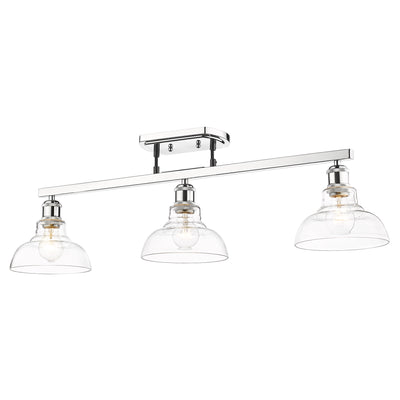 Yep by Golden Lighting Carver 3-light Semi-Flush Mount in Chrome - Default Title - Golden Lighting
