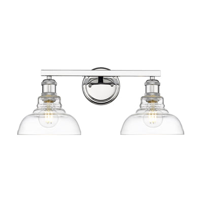 Yep by Golden Lighting Carver 2-light Vanity in Chrome - - Golden Lighting