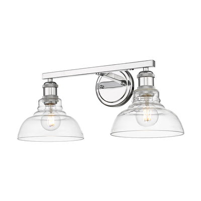Yep by Golden Lighting Carver 2-light Vanity in Chrome - Default Title - Golden Lighting