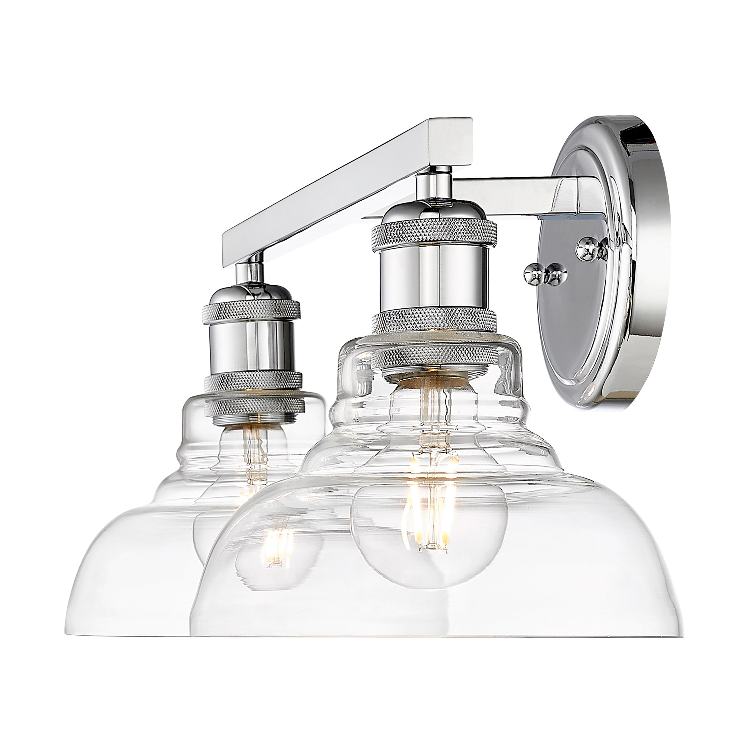 Yep by Golden Lighting Carver 2-light Vanity in Chrome - - Golden Lighting