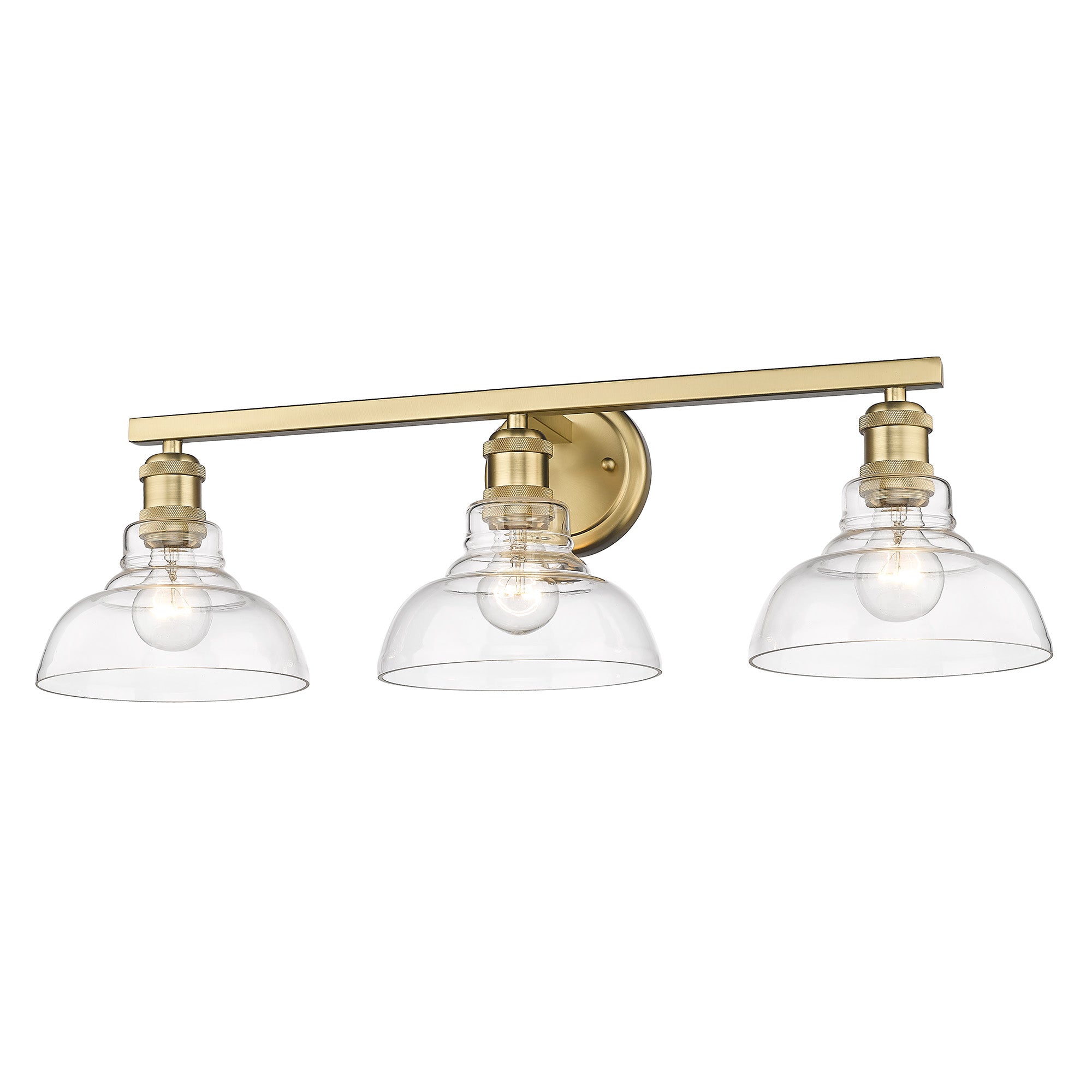 Yep by Golden Lighting Carver 3-light Vanity in Brushed Champagne Brass - Default Title - Golden Lighting