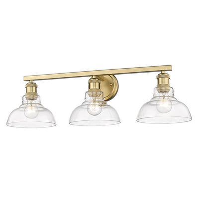 Yep by Golden Lighting Carver 3-light Vanity in Brushed Champagne Brass - Default Title - Golden Lighting