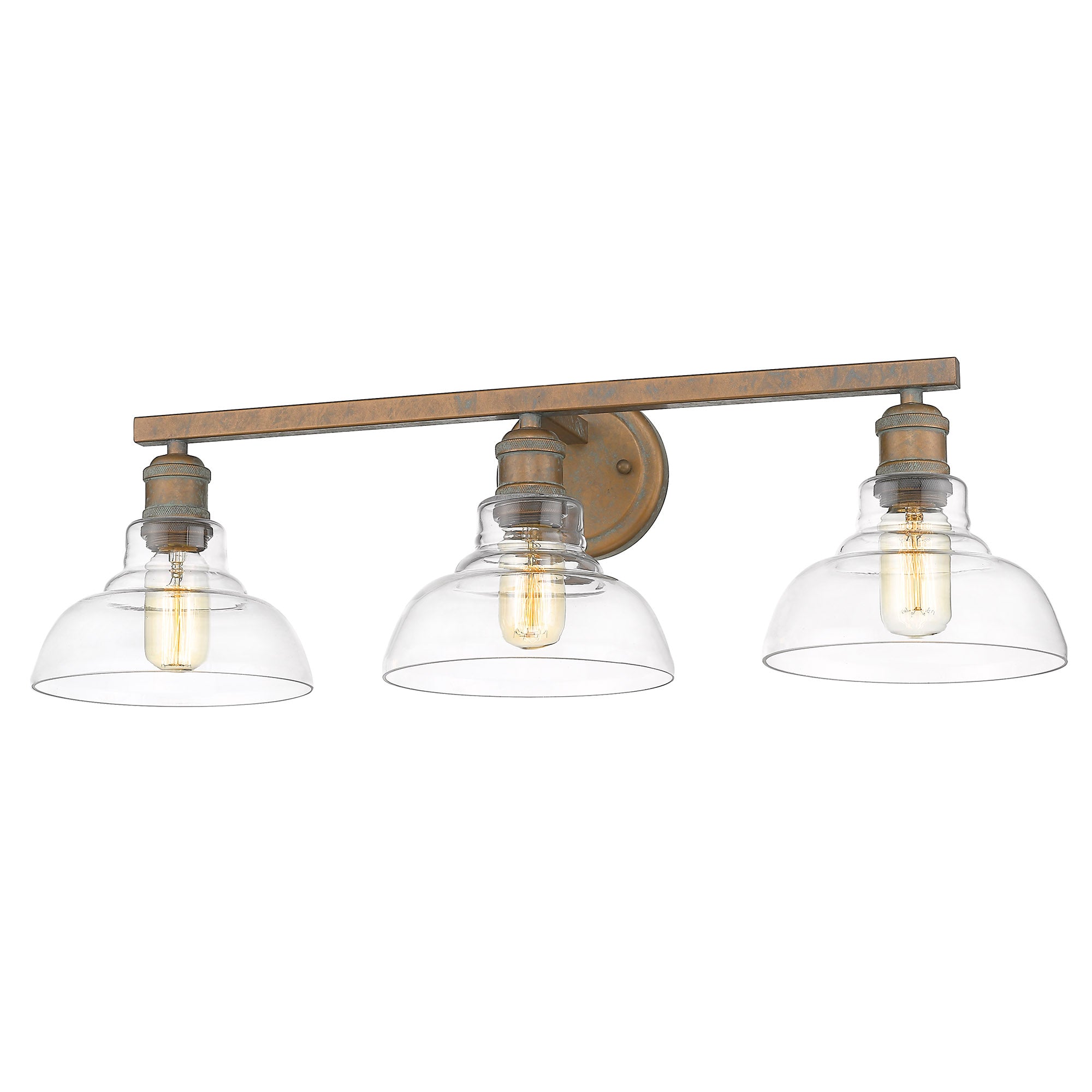 Yep by Golden Lighting Carver 3-light Vanity in Copper Patina - Default Title - Golden Lighting