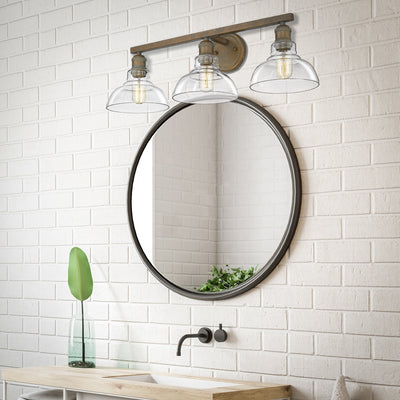 Yep by Golden Lighting Carver 3-light Vanity in Copper Patina - - Golden Lighting
